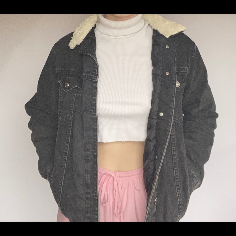 Topshop black jean jacket
